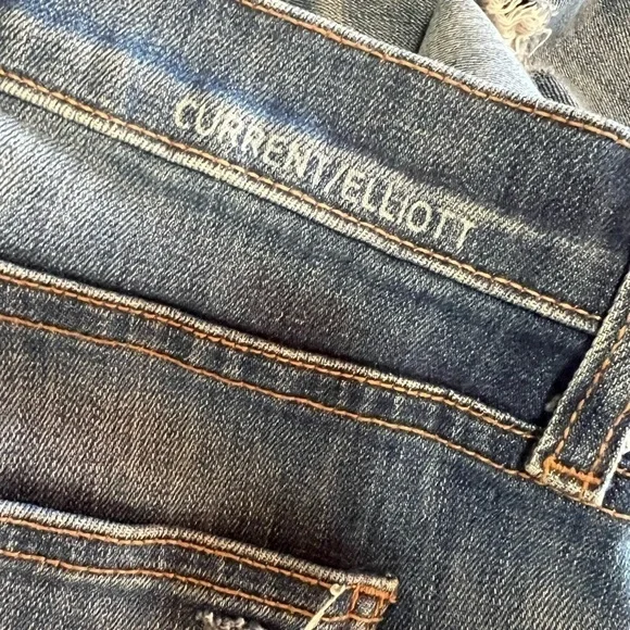 Current Elliott No Stretch Jeans Women's Size 28 High Waist Mom Jeans Distress - Picture 3 of 7